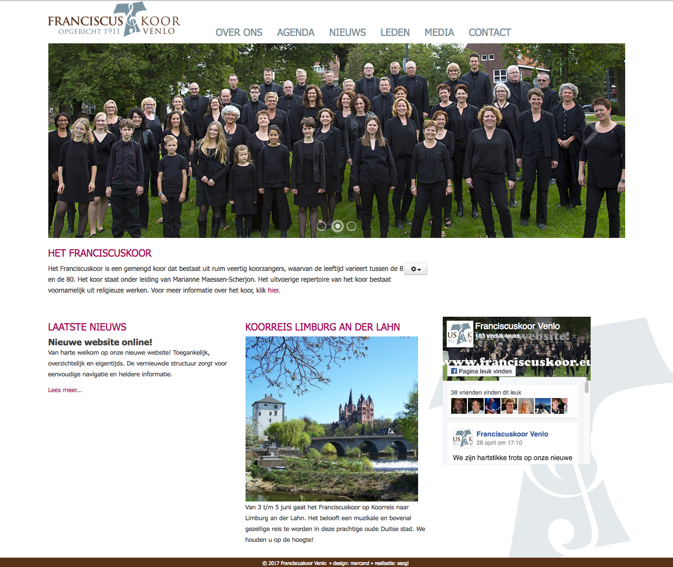 franciscuskoor website
